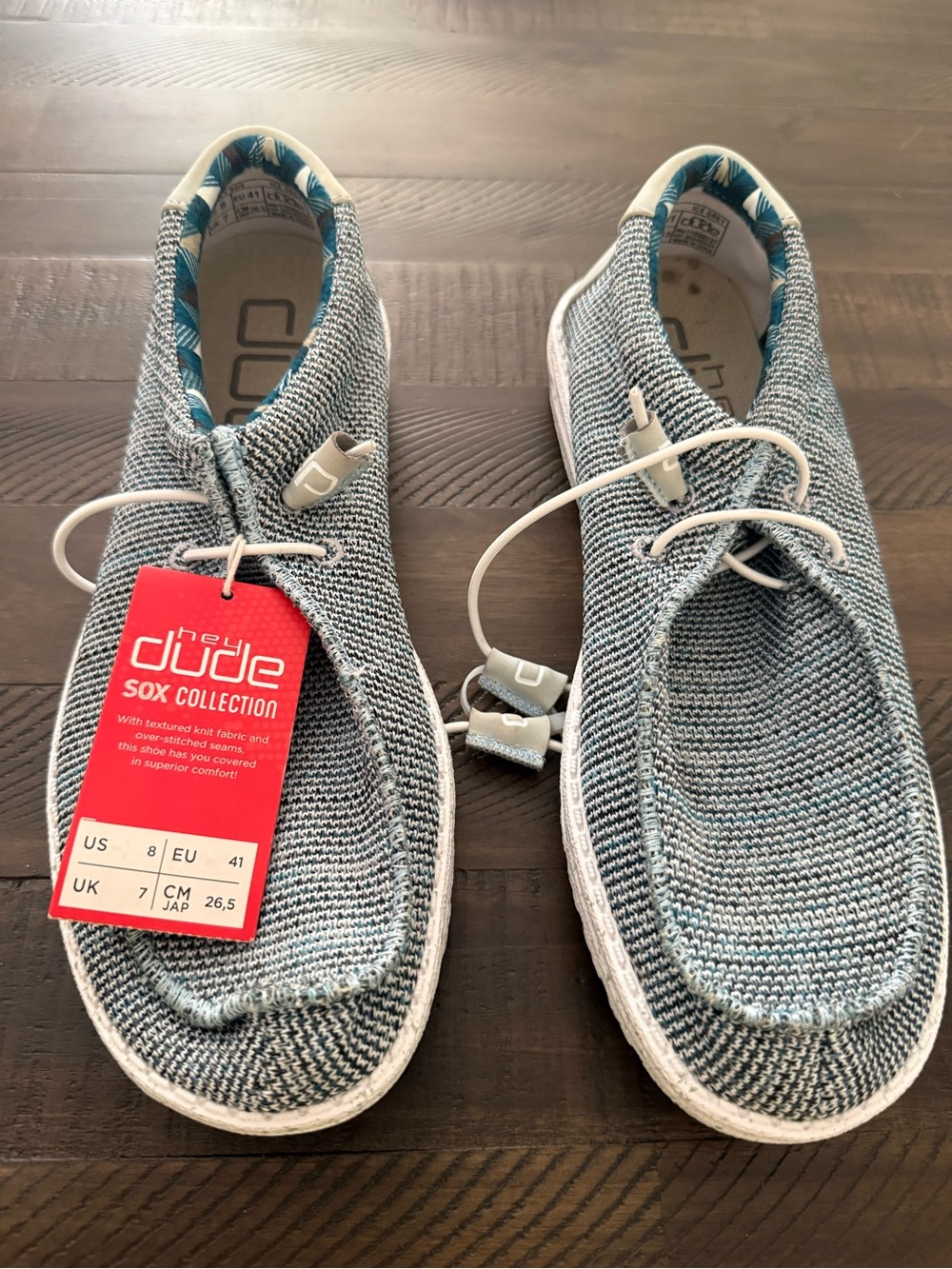 Hey Dude men’s Wally Sox ice grey Knit Slip-On Sneakers